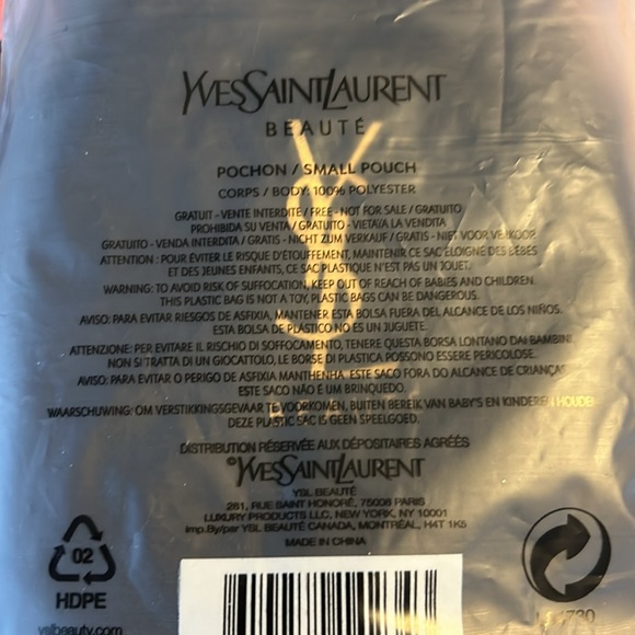 Authentic YSL heart shaped pink zipper pouch complete with lipstick charms pouch - Picture 8 of 8